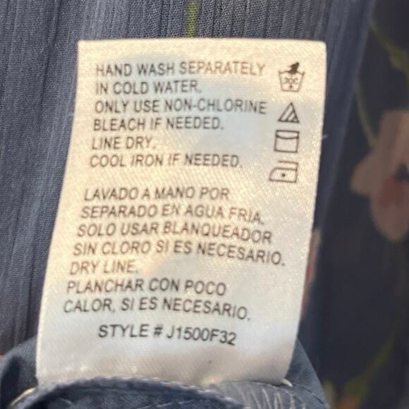 Patrons of Peace Maxi Dress Floral Smocked Ruffled Sundress Size Medium Cottage - Picture 7 of 10